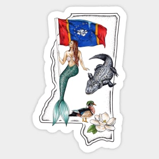 Mississippi Mermaid Sticker